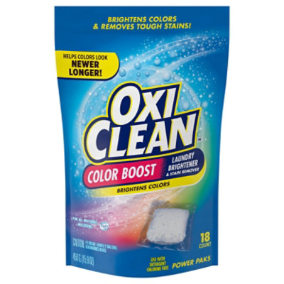 OxiClean 2in1 Stain Fighter Plus Color Safe Brightener Power Paks 18 Count - 15.9 Oz - Image 1