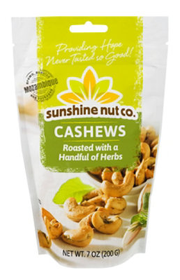 Sunshine Nut Company Cashews Roasted with a Handful of Herbs - 7 Oz