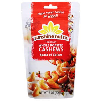 Sunshine Nut Company Cashews Roasted with a Spark of Spices - 7 Oz - Image 1