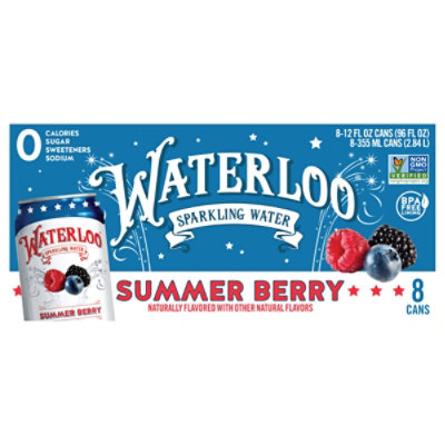 Waterloo Summer Berry Sparkling Water - 8 - 12 Fl Oz - Image 2