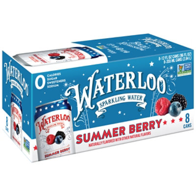 Waterloo Summer Berry Sparkling Water - 8 - 12 Fl Oz - Image 1