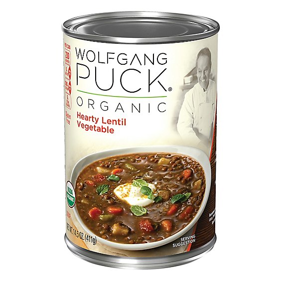 Wolfgang Puck Soup Organic Hearty Lentil Vegetable - 14.5 Oz