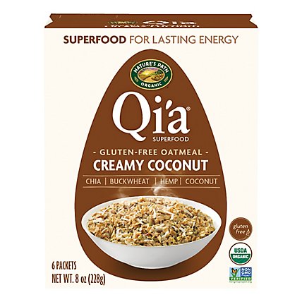Nature's Path Organic Qia Superfood Creamy Coconut Gluten Free Oatmeal - 8 Oz - Image 2