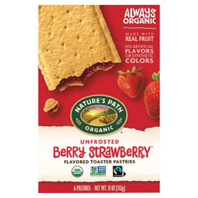 Natures Path Organic Toaster Pastries Unfrosted Berry Strawberry - 11 Oz - Image 3