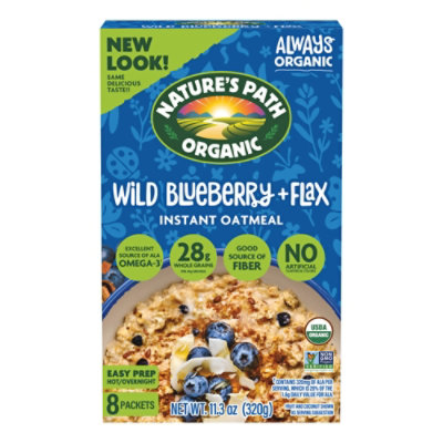Nature's Path Organic Blueberry Cinnamon Flax Instant Oatmeal - 11.3 Oz - Image 3