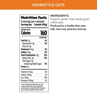 Nature's Path Organic Gluten Free Homestyle Oatmeal - 11.3 Oz - Image 4
