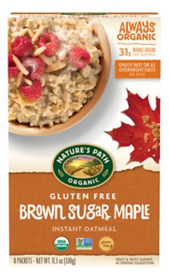 Natures Path Organic Oatmeal Gluten Free Brown Sugar Maple - 11.3 Oz - Image 1