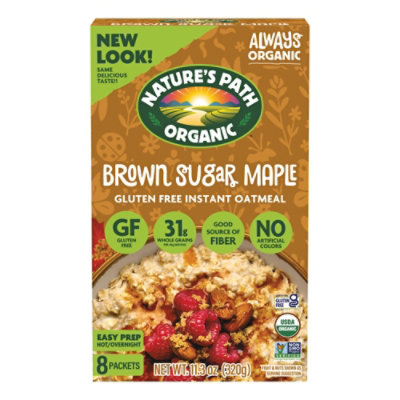Nature's Path Organic Brown Sugar Maple Gluten Free Instant Oatmeal - 11.3 Oz - Image 3