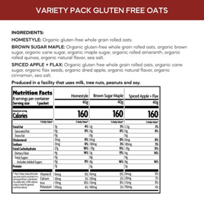 Nature's Path Organic Variety Pack Gluten Free Oatmeal - 11.3 Oz - Image 4