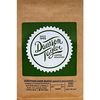 Dawson Taylor European Dark Blend Coffee - 12 Oz - Image 2