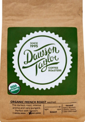 Dawson Taylor Organic French Roast Coffee - 12 Oz - Image 2