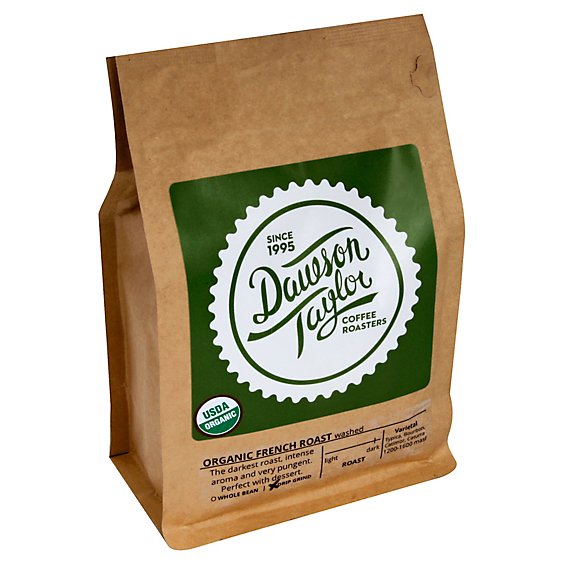 Dawson Taylor Organic French Roast Coffee - 12 Oz