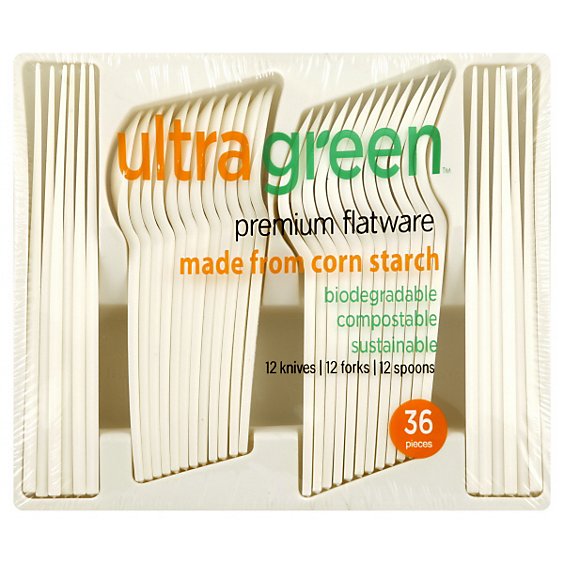 Ultra Green Flatware Premium Pack - 36 Count