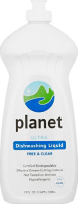 Planet Dishwashing Liquid Ultra Free & Clear - 25 Fl. Oz. - Image 2