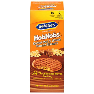 McVities Hobnobs Biscuits Rolled Oat & Whole Wheat Milk Chocolate - 10.5 Oz - Image 2