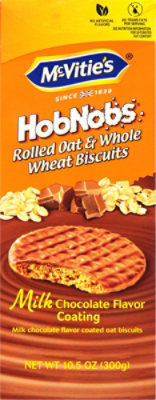 McVities Hobnobs Biscuits Rolled Oat & Whole Wheat Milk Chocolate - 10.5 Oz - Image 1