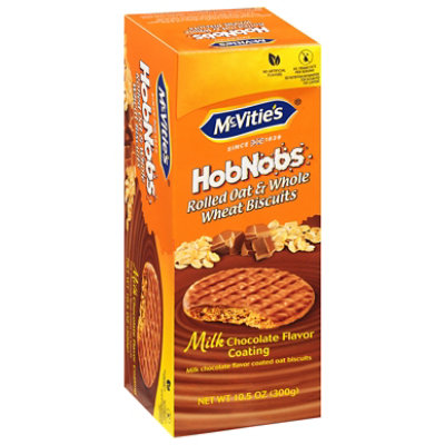 McVities Hobnobs Biscuits Rolled Oat & Whole Wheat Milk Chocolate - 10.5 Oz - Image 1