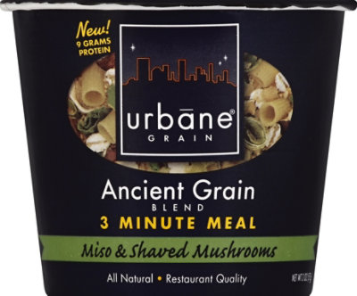 Urbane Grain 3 Minute Meal Ancient Grain Blend Miso & Shaved Mushrooms Cup - 2 Oz - Image 1