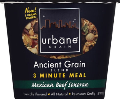 Urbane Grain Ancient Grain Blend 3 Minute Meal Mexican Beef Sonoran - 2 Oz - Image 1