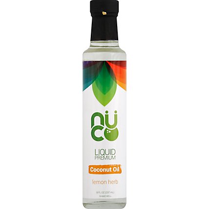Nuco Coconut Oil Liquid Premium Lemon Herb - 8 Fl. Oz. - Image 2