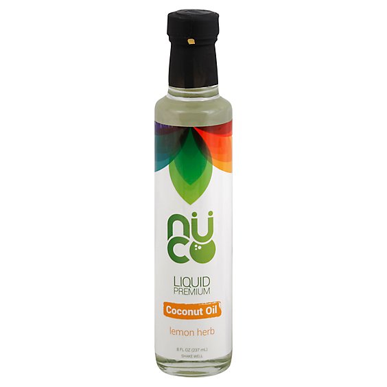 Nuco Coconut Oil Liquid Premium Lemon Herb - 8 Fl. Oz.