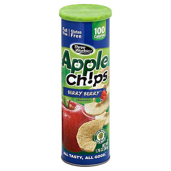 Three Work Berry Apple Chips - 1.76 Oz