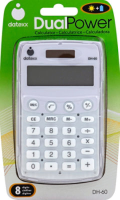 Datexx Calculator Dual-Power 8 Digits DH-60 - Each - Image 2