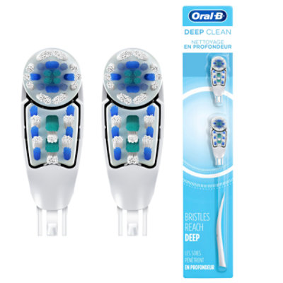 Oral-B Deep Clean Battery Powered Toothbruch Replacement Brush Heads - 2 Count