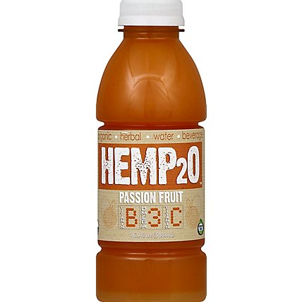 Hemp2o Herbal Water Beverage Organic Passion Fruit - 16.9 Fl. Oz. - Image 1
