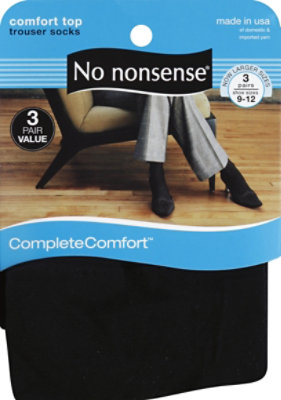 No nonsense Complete Comfort Socks Trouser Black Size 9-12 - 3 Count - Image 2