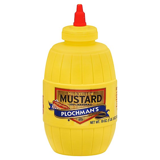 Plocmans Premium Mustard Mild Yellow - 19 Oz