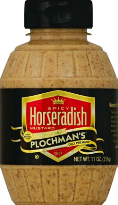 Plocmans Premium Deli Mustard Spicy Horseradish - 11 Oz - Image 2