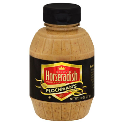 Plocmans Premium Deli Mustard Spicy Horseradish - 11 Oz - Image 1