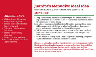 Juanitas Foods Menudo Can - 15 Oz - Image 5