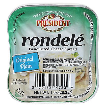 President Rondele Cream Cheese Original - Each - Image 3