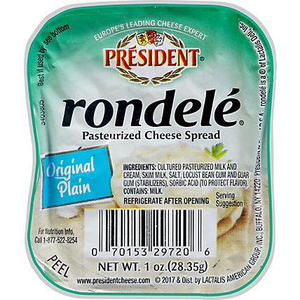 President Rondele Cream Cheese Original - Each - Image 2