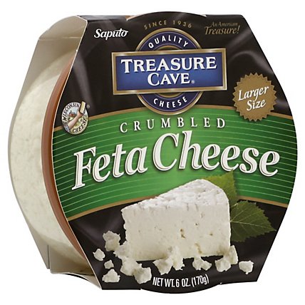 Treasure Cave Crumbled Feta Cheese Cup - 6 Oz - Image 1