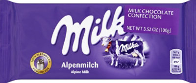 Milka Milk Chocolate Confection Alpine Milk Alpenmilch - 3.52 Oz - Image 2