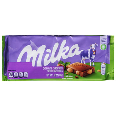 Milka Milk Chocolate Confection With Whole Hazelnuts - 3.52 Oz - Vons