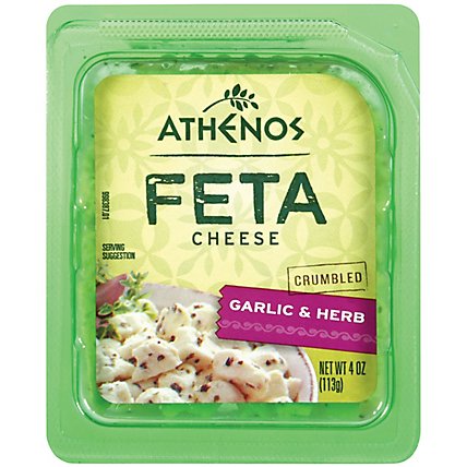 Athenos Cheese Feta Crumbled Garlic & Herb - 4 Oz - Image 5