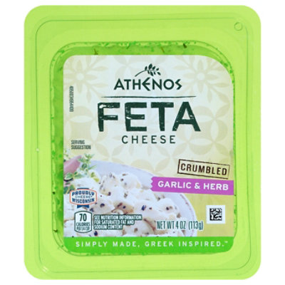 Athenos Cheese Feta Crumbled Garlic & Herb - 4 Oz - Image 2