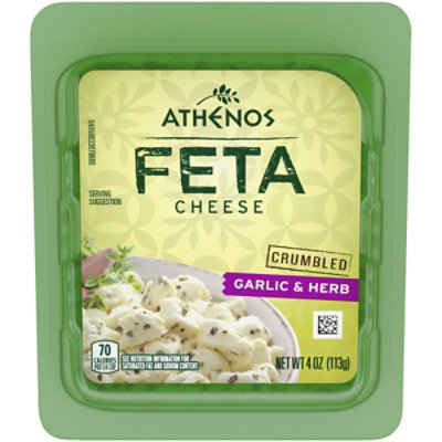 garlic athenos crumbled herb feta oz cheese