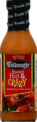 Johnnys Sauce Marinade & Wing Sweet Hot & Crazy - 12 Fl. Oz. - Image 2