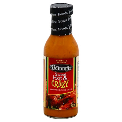Johnnys Sauce Marinade & Wing Sweet Hot & Crazy - 12 Fl. Oz. - Image 1