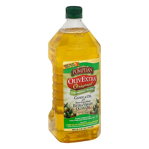 Pompeian OlivExtra The Perfect Blend Olive Oil Extra Virgin And Canola Oil - 48 Fl. Oz.