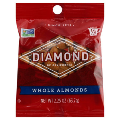 Diamond of California Almonds Whole - 2.25 Oz - Image 1