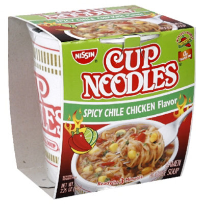 Nissin Cup Noodles Ramen Noodle Soup Spicy Chile Chicken Flavor - 2.25 Oz