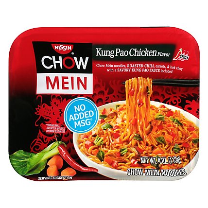 Nissin Chow Mein Noodle Premium Kung Pao Chicken Flavor - 4 Oz - Image 3