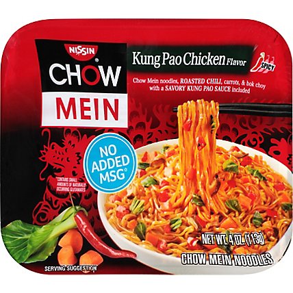 Nissin Chow Mein Noodle Premium Kung Pao Chicken Flavor - 4 Oz - Image 2