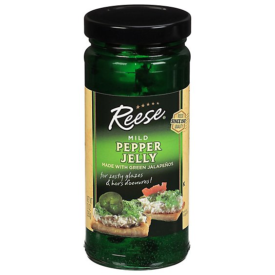 Reese Jelly Mild Pepper Made with Green Jalapenos - 10 Oz